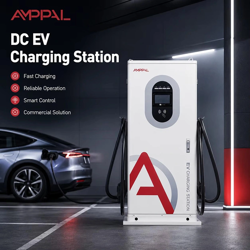 40 kW komercinė integruota nuolatinės srovės EV įkrovimo stotis viešajai automobilių stovėjimo aikštelėje